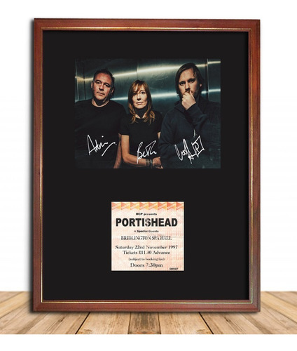 Cuadro Decorativo Portishead Foto Con Firma Y Entrada