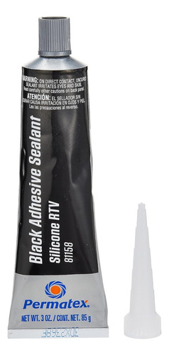 Permatex - Sellador Adhesivo De Silicona Negro 81158-12pk,