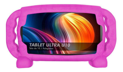 Capa Infantil Tablet Multilaser Ultra U10 10.1 Kids Top Pink