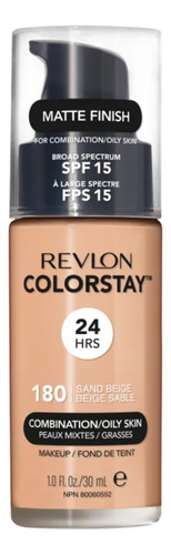 Base de maquiagem líquida Revlon ColorStay Makeup Cor 180 Sand Beige - 30L