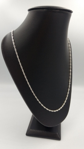Imagen 3 de 6 de Cadena De Pura Plata Pureza 925 Tejido Torzal De 60cm Unisex