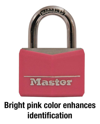 Candado Con Cuerpo Cubierto De Aluminio. 146d, Rosado, 146d