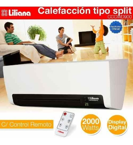Imagen 3 de 8 de Caloventor eléctrico Liliana CWD900 blanco 220V-230V