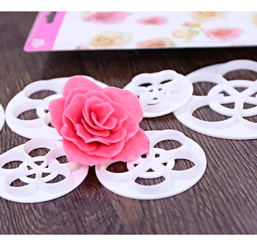 Cortadores Para Rosas Mod 2 Para Fondant Pasta Flexible Goma