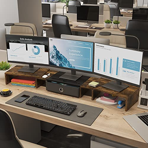 Soporte Triple Monitores Cajón, Soporte Monitor De Com...