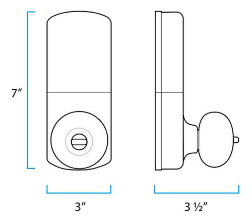 Cerradura De Puerta Sin Llave Milocks Dkk-02ob Con Entrada T