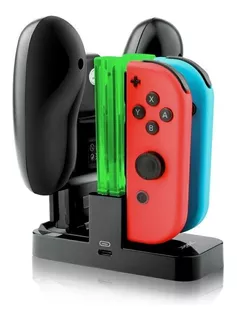 Carregador Dock Nintendo Switch Para Controle Joy-con 4 Em 1