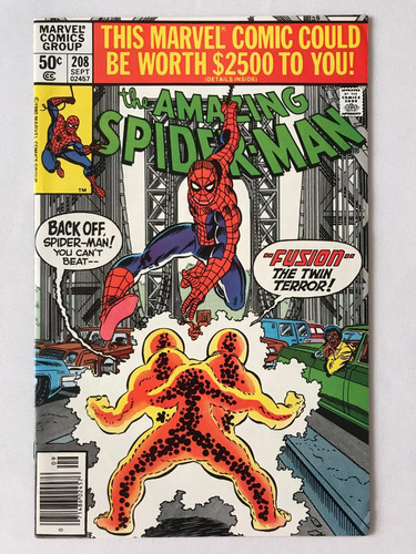 Amazing Spiderman #208 Marvel Comics 1980 Fusion Jim Shooter