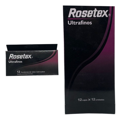 Preservativos Rosetex Ultra Fino Caja X12 De 12 Un-suchinasa
