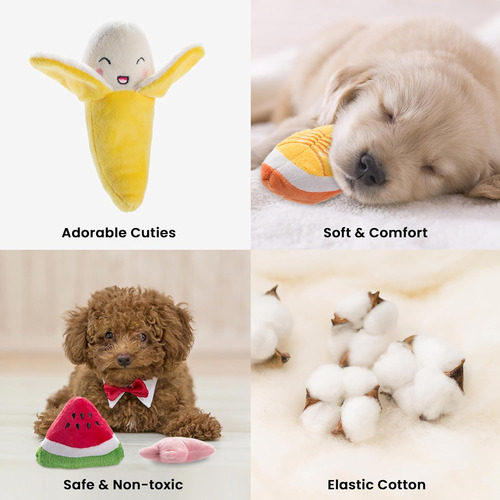 Nocciola Dog Squeaky Toys, Juguetes De Peluche Pequeños P...