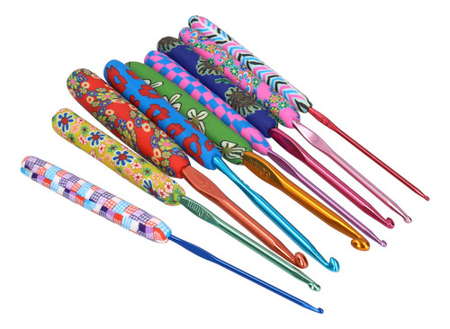 Juego De Gancho De Crochet, 9 Tamaños Multicolor