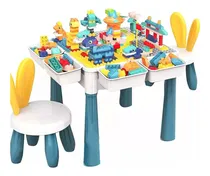 Comprar Mesa Bloques Didactica Construccion 200 Piezas 2 Sillas Marca Aspor As-814 Tabla Construccion Superficie Lisa Con Hoja De Pegatinas 4 Envases Para Hacer Tareas Colorear Comer Jugar Niños 3-7 Años