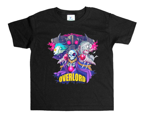 Remera Negra Niños Skeleton Knight In Another World R28