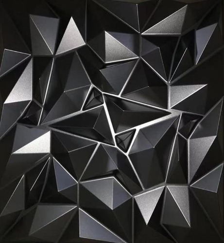Panel Decorativo 3d Pvc Pared Cuarzo Negro Decoform 8m2
