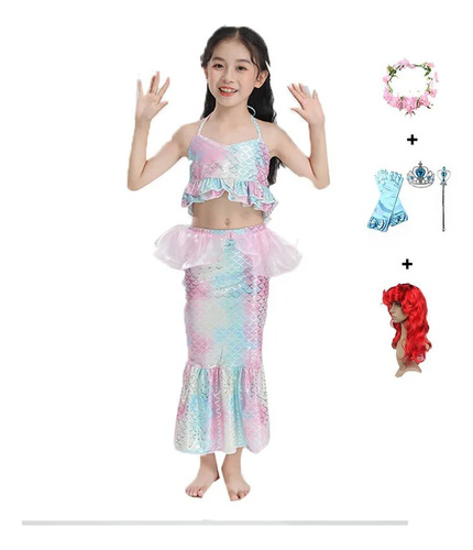 Disfraz De Princesa Swimkids, Traje De Baño De Sirena, Vesti