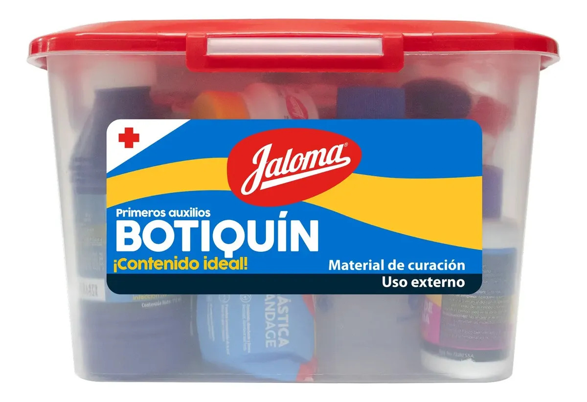 Jaloma Botiquín En Caja Plástica, Primeros Auxilios, 22 Pzas