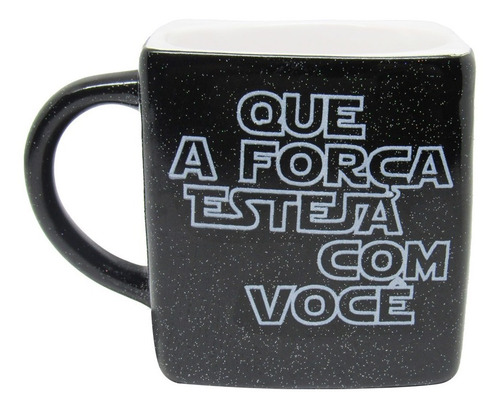 Imagem 2 de 4 de Caneca Quadrada Cubo 200ml Que A Força Esteja Com Você