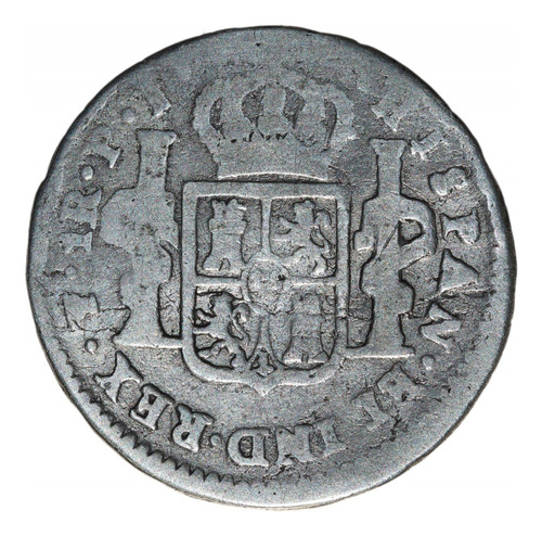 Moeda Da Bolívia: Carlos Iiii 1 Real 1808 Potosi Pj - Prata (Usado)