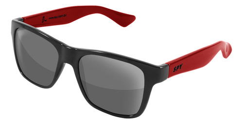 Óculos De Sol Spy 75 - Maia Preto - Haste Vermelha