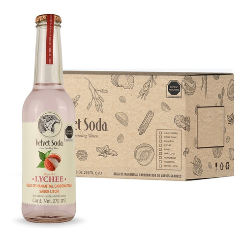 Velvet Soda Lychee 24 Pack