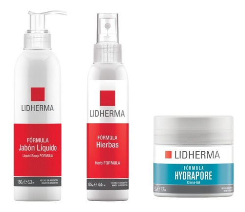 Rutina Skincare Cremas Lidherma Para Piel Grasa Mixta Kit