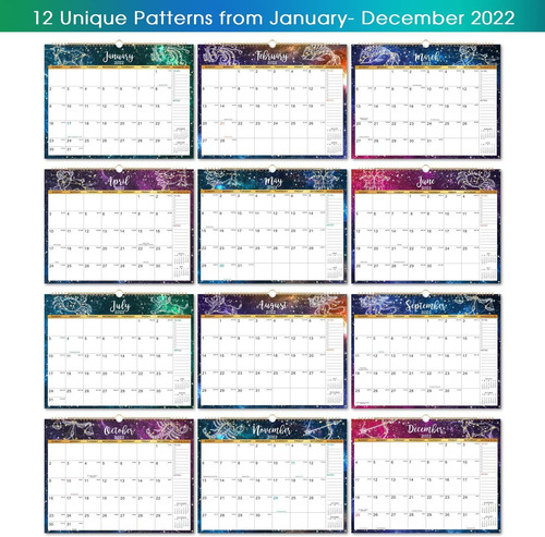 Calendario De Pared 2022  Calendario Mensual De Pared 2022
