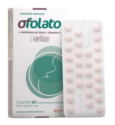 Ofolato 90 Capsulas = Cálcio + Vitamina E + Ácido Fólico