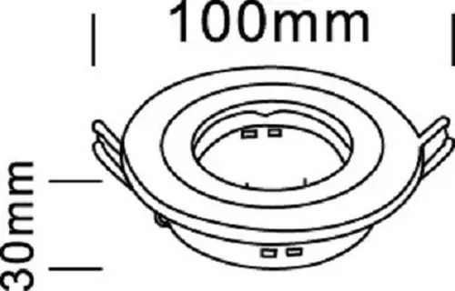 Imagen 3 de 4 de Embutido Spot Werner Gu10 Led Techo Candil Acero Ø100mm