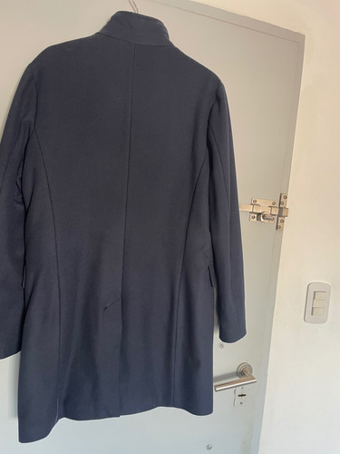 Zara Sobretodo Tapado Paño Largo M Fit Nuevo Azul Campera