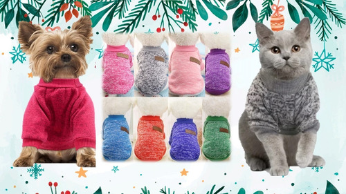 Sweater Sueter Para Perros Y Gatos Sudadera Ropa +10 Colores