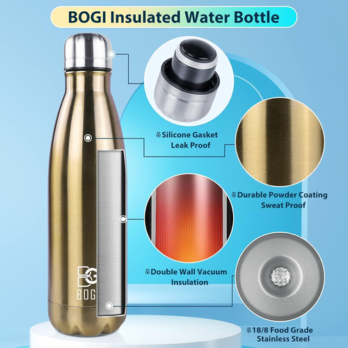 Botella De Agua Aislada De 25 Oz De Doble Pared De Acer...