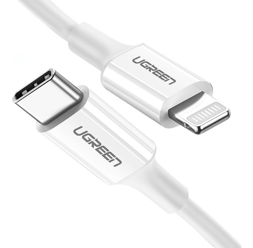 Ugreen Cable Usb C - Lightning 2m Para iPhone iPad - Blanco