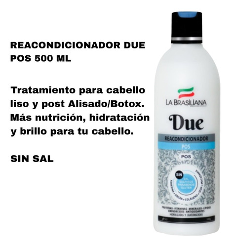 Kit La Brasiliana Pos Alisado Uno + Due + Magic 500g + Argán