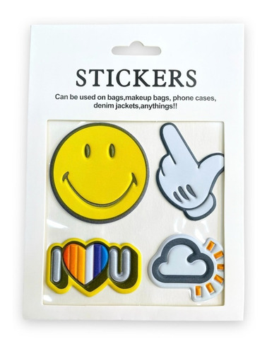 Stickers / 4 Unidades Tema - Carita Feliz