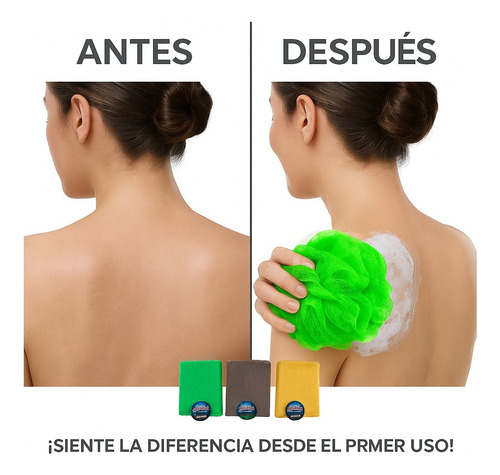 Esponja De Baño Color Exfoliante Spa Bola Suave Para Cuerpo Verde Rayas