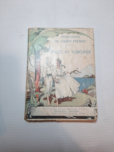 Antiguo Libro Pablo Y Virginia Frances 1927 Pocket Ro 1751