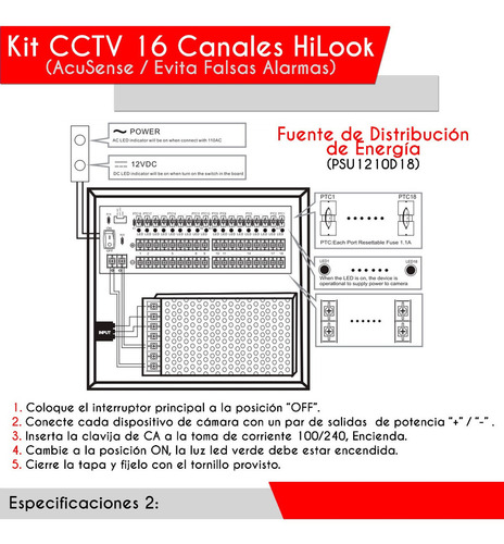 Kit Cctv Dvr 16ch 1080plite 16 Cámaras Bala + Hdd 3tb Hilook