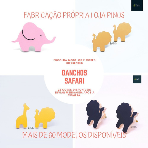 Decoração Divertida De Criança -2 Ganchos De Parede Infantil