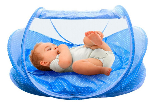 Cama Berço Mosquiteiro E Travesseiro Bebê Dobrável Portátil