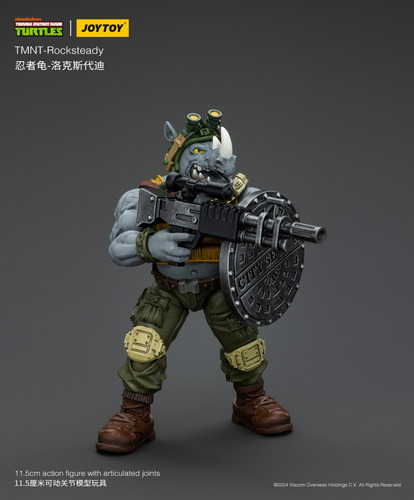 Figura De Rocksteady Tortugas Ninja Joytoy Tmnt 1/18