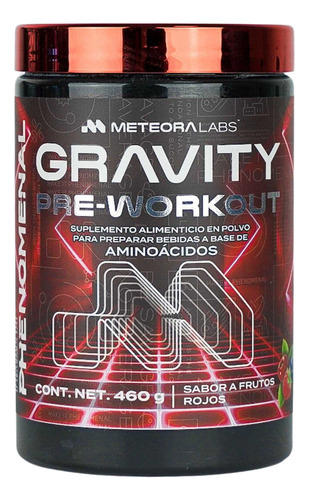 Meteora Labs, Gravity Pre-Workout, 60 Servs, Sabor Frutos Rojos