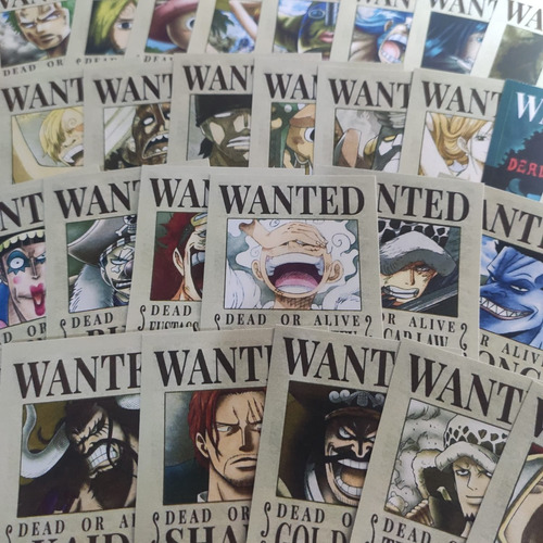 Super Mega Combo Cartel Wanted Mugiwara One Piece - Animeras