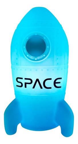 Luminária Foguete Astronauta Quarto Infantil Decorfun Cor da estrutura Azul