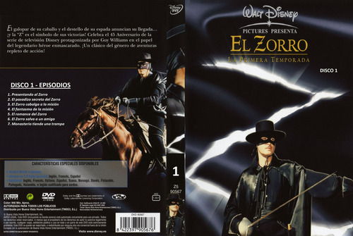 El Zorro - Guy Williams - Temp. 1 (5 Dvds)
