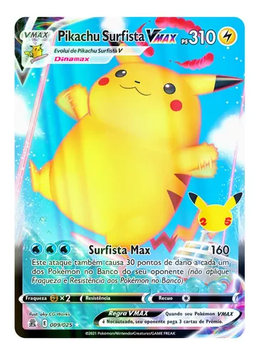 10 Cartas Pokémon originais Copag para coleção + 1 carta Pikachu