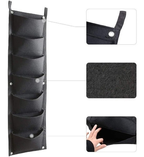 Imagen 4 de 4 de Macetero Vertical Para Colgar En La Pared Interior, Exterior