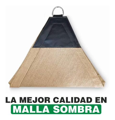 Malla Sombra 90% 3x3x3 M Triangulo Velaria Raschel Beige