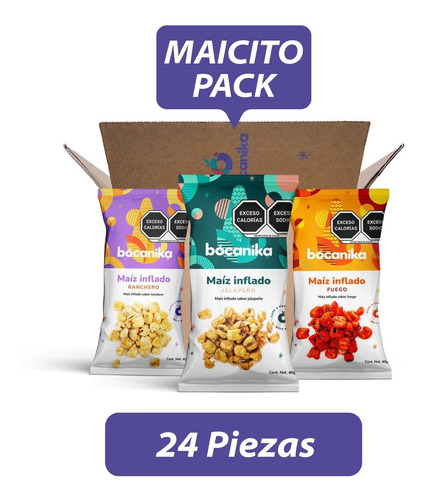Maicito Mix Maiz Inflado Sabores Surtidos Pack 24 | Bocanika