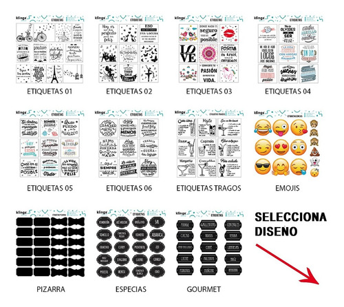 Imagen 3 de 3 de Etiquetas Para Frascos Botellas Objetos Frases Transparente