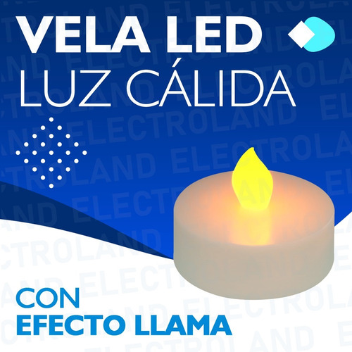Velas Velitas Led Blanca Calida Pila Incluida Decoracion !!